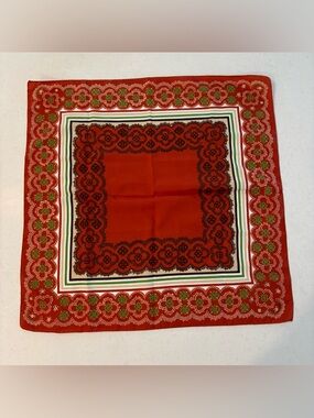 Vintage Geometric Rust Square Scarf
- Made in Italy - Mod Chic 26”
